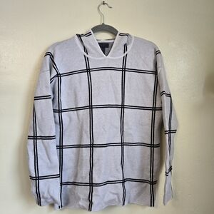 RACHEL Rachel Roy White and Black Striped Sweater